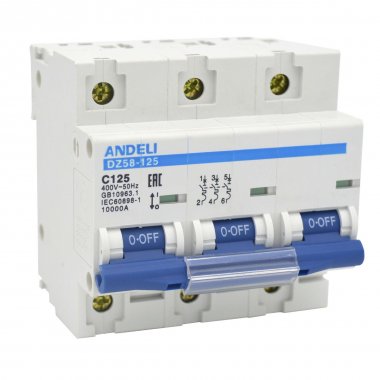 Автоматический выключатель DZ58-125 3P 125A 6KA х-ка (8-12In) (ANDELI) | код ADL01-642 | ANDELI Автоматический выключатель DZ58-125 3P 125A 6KA х-ка (8-12In) (ANDELI) | код ADL01-642 | ANDELI