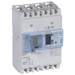 Автоматический выключатель DPX3 160 - термомагн. расц. - с диф. защ. - 50 кА - 400 В~ - 4П - 80 А | код. 420154 | Legrand 