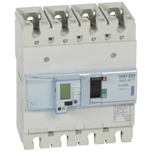 Автоматический выключатель DPX3 250 - эл. расцепитель - с изм. блоком - 50 кА - 400 В~ - 4П - 160 А | код. 420477 | Legrand 