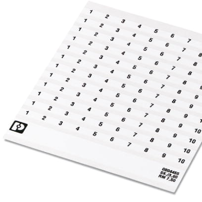 Маркировочный лист SK 3,8 REEL P7,5 WH CUS | код 0825127 | PHOENIX CONTACT