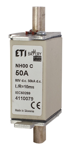 Предохранитель NH-000 Battery 50A 80V DC | код 004110079 | ETI Предохранитель NH-000 Battery 50A 80V DC | код 004110079 | ETI