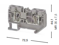 312 194, Пружинная клемма серии SRD 6 (Красный) | код 0.0.0.3.12194 | KLEMSAN