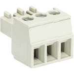 Розеточный разъем, угловой, на кабель, шаг 3,5 мм, 3 полюса, номинальное сечение: 1,5 мм кв., винтовая фиксация провода, 250V, 8А, без маркировки, цвет: серый, серия 8513 B | код 25.640.3353.0 | Wieland