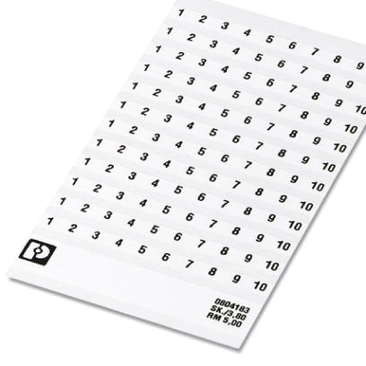 Маркировка для клеммных модулей SK 5/3,8:FORTL.ZAHLEN 21-30 | код 0804183:0021 | PHOENIX CONTACT Маркировка для клеммных модулей SK 5/3,8:FORTL.ZAHLEN 21-30 | код 0804183:0021 | PHOENIX CONTACT