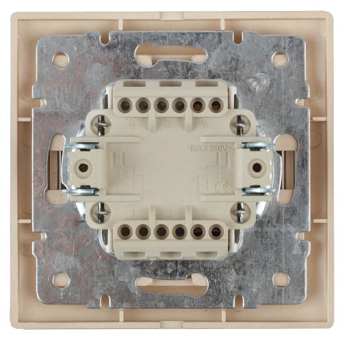 Выключатель Intro Plano 1-102-04 одноклавишный с подсветкой, 10А-250В, IP20, СУ, шампань | код Б0053732 | ЭРА Выключатель Intro Plano 1-102-04 одноклавишный с подсветкой, 10А-250В, IP20, СУ, шампань | код Б0053732 | ЭРА