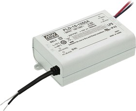 Источник питания AC-DC, 16.8Вт, стабилизатор тока, вход 180…295В AC, 47…63Гц, выход 1.05A/12...16В, ККМ, изоляция 3750В AC, в кожухе 84х57х29.5мм, -30…+50С | код PLD-16-1050B | MeanWell Источник питания AC-DC, 16.8Вт, стабилизатор тока, вход 180…295В AC, 47…63Гц, выход 1.05A/12...16В, ККМ, изоляция 3750В AC, в кожухе 84х57х29.5мм, -30…+50С | код PLD-16-1050B | MeanWell