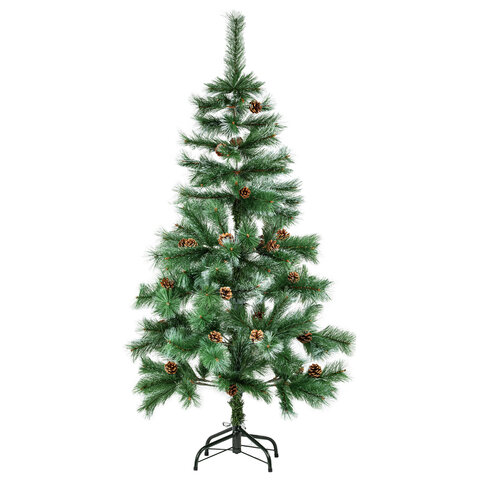 Ель новогодняя искусственная Velvet Pinewood 150 см, с инеем и шишками, ПВХ, ЗОЛОТАЯ СКАЗКА | код 591703 | ЗОЛОТАЯ СКАЗКА Ель новогодняя искусственная Velvet Pinewood 150 см, с инеем и шишками, ПВХ, ЗОЛОТАЯ СКАЗКА | код 591703 | ЗОЛОТАЯ СКАЗКА