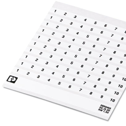 Маркировка для клеммных модулей SK 7,5/5:FORTL.ZAHLEN 1-10 | код 0804468:0001 | PHOENIX CONTACT Маркировка для клеммных модулей SK 7,5/5:FORTL.ZAHLEN 1-10 | код 0804468:0001 | PHOENIX CONTACT