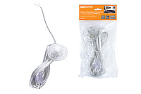 Шнур с ножным выключателем и плоской вилкой ШУН01В ШВВП 2х0,75мм2 3,5м. прозрачный TDM | код SQ1305-0064 | TDM