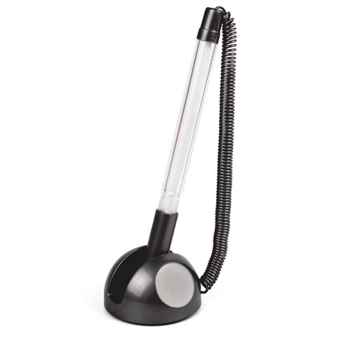 Ручка шариковая настольная BRAUBERG Стенд-Пен, СИНЯЯ, пружинка, корпус черный, линия письма 0,5 мм, 141351 | код 141351 | BRAUBERG Ручка шариковая настольная BRAUBERG Стенд-Пен, СИНЯЯ, пружинка, корпус черный, линия письма 0,5 мм, 141351 | код 141351 | BRAUBERG