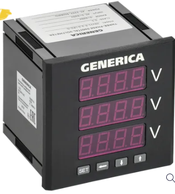 Вольтметр цифр. щит. 3-ф. 96х96 LED GENERICA | код IDV21-5-3-0-LED-G | GENERICA by IEK Вольтметр цифр. щит. 3-ф. 96х96 LED GENERICA | код IDV21-5-3-0-LED-G | GENERICA by IEK