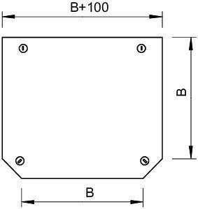 Крышка Т-образной секции, B=100 мм, FT | код 7129319 | OBO Bettermann