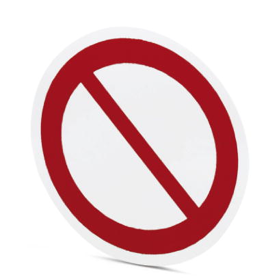 Запрещающая табличка PML-P100 (D50)R CUS | код 1014227 | PHOENIX CONTACT Запрещающая табличка PML-P100 (D50)R CUS | код 1014227 | PHOENIX CONTACT