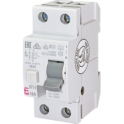 Реле дифференциальное (УЗО) EFI-2 63/0,5 тип A (10kA) | код 002065524 | ETI Реле дифференциальное (УЗО) EFI-2 63/0,5 тип A (10kA) | код 002065524 | ETI
