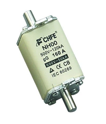 Вставка плавкая NH00, 160A, 500VAC, 120kA, тип gG | код NH00-160GG | CHFE Вставка плавкая NH00, 160A, 500VAC, 120kA, тип gG | код NH00-160GG | CHFE
