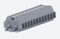 241105 Клемма TB проходная 1-1 с бок. подключ. с крепеж.фланцами, сер., 05 конт., шт | код 241105 | SUPU