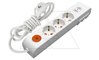 Ri-tech - Удлинитель 3x2P+E, 2XUSB, нем. ст., со шторками, выключатель, кабель 3x1,5мм?, 2м, белый | код 001-175-350002-02-00 | Mutlusan