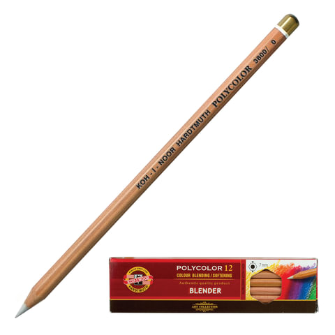 Карандаш-блендер KOH-I-NOOR, 1шт., Polycolor , белый, 3,8 мм, мягкий, заточенный, 3800000001KS | код 181126 | KOH-I-NOOR Карандаш-блендер KOH-I-NOOR, 1шт., Polycolor , белый, 3,8 мм, мягкий, заточенный, 3800000001KS | код 181126 | KOH-I-NOOR