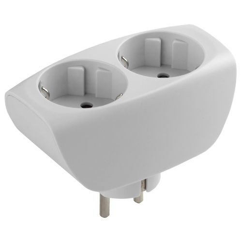 Разветвитель 2-м SP-2e-W с заземл. со шторками (10/60/1440) бел. ЭРА C0045528