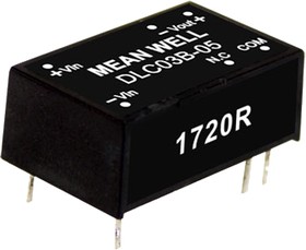 Источник питания DC-DC, 3 Вт, вход 9…18В, выход ±5В/±300мА, изоляция 1500В DC, DIP16 22.1х13.8х8.55мм, -40...+85С | код DLC03A-05 | MeanWell Источник питания DC-DC, 3 Вт, вход 9…18В, выход ±5В/±300мА, изоляция 1500В DC, DIP16 22.1х13.8х8.55мм, -40...+85С | код DLC03A-05 | MeanWell