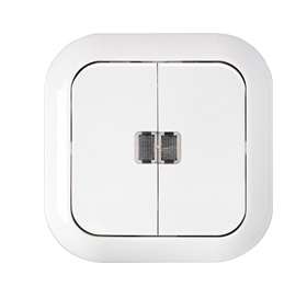 Беларусь Выключатель двухклавишный IP44 С510-819 | код С5 10-819 | БелТИЗ