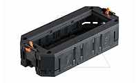 Монтажная коробка UT3 для установки в лючок с накладкой для 3xModul45 (полиамид,черный) | код 7408723 | OBO Bettermann