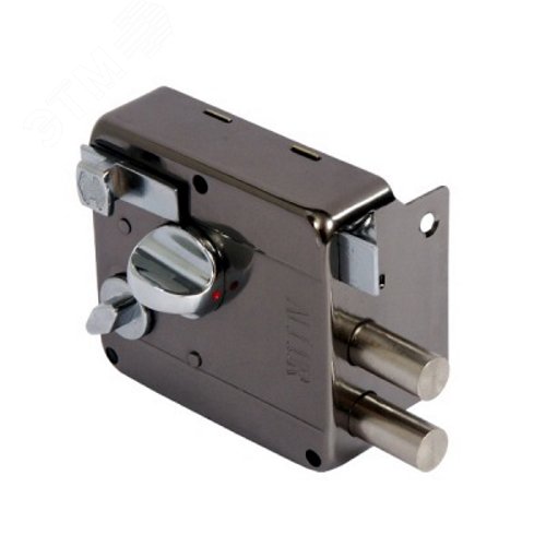 Замок накладной цилиндровый для деревянных дверей, АЛЛЮР 556 BN-R тёмный никель | код 1184 | ПТК Компания