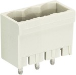 Вилочный разъем, вертикальный, на плату, шаг 5,00 мм, 3 полюса, фиксация на плате пайкой, 300V, 12А, без маркировки, цвет: серый, серия 8113 S G | код 25.330.3353.0 | Wieland