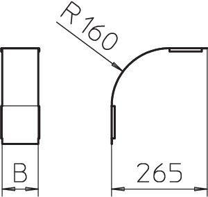 Крышка внешнего вертикального угла 90 град. 300мм | код 7130776 | OBO Bettermann