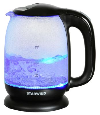 Чайник электрический Starwind SKG1210 1.7л. 2200Вт черный (корпус: стекло) | код 1047218 | STARWIND Чайник электрический Starwind SKG1210 1.7л. 2200Вт черный (корпус: стекло) | код 1047218 | STARWIND
