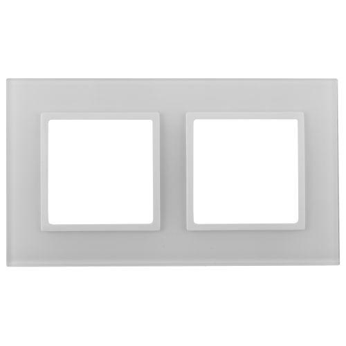 Рамка 2-м 14-5102-01 стекло Elegance бел.+бел. Эра Б0059168 Рамка 2-м 14-5102-01 стекло Elegance бел.+бел. Эра Б0059168