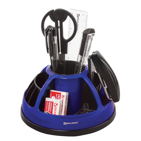 Канцелярский набор BRAUBERG Микс, 10 предметов, вращающаяся конструкция, черно-синий, блистер, 231930 | код 231930 | BRAUBERG Канцелярский набор BRAUBERG Микс, 10 предметов, вращающаяся конструкция, черно-синий, блистер, 231930 | код 231930 | BRAUBERG