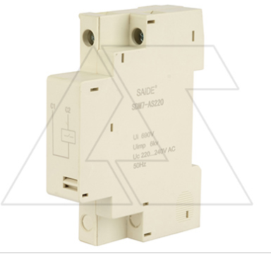 Расцепитель мин. напряжения SDM7-AU380, 380_400VAC, боковой монтаж слева, для SDM7-32, серый | код SDM7-AU380-G | SAIDE Расцепитель мин. напряжения SDM7-AU380, 380_400VAC, боковой монтаж слева, для SDM7-32, серый | код SDM7-AU380-G | SAIDE