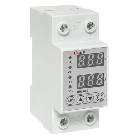 Реле напряжения и тока с дисп. RVb 63A EKF | код rvb-m63a | EKF Реле напряжения и тока с дисп. RVb 63A EKF | код rvb-m63a | EKF