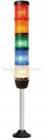 Сигнальная колонна 50 мм, красная, желтая, зеленая, синяя, белая 24 В, LED алюм.патрубок 500мм | код IK55L024XM04 | EMAS