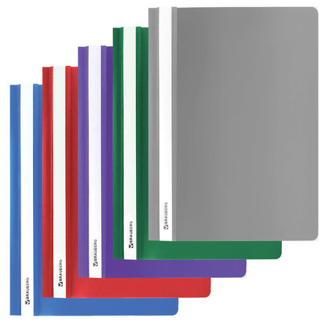 Скоросшиватель пластиковый BRAUBERG, А4, 130/180 мкм, ассорти, 221820 | код 221820 | BRAUBERG Скоросшиватель пластиковый BRAUBERG, А4, 130/180 мкм, ассорти, 221820 | код 221820 | BRAUBERG