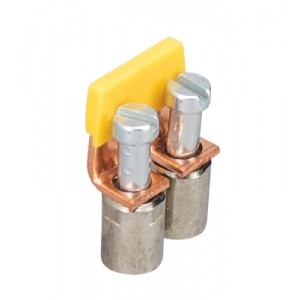 Соединительная перемычка, винтовая, изолированная, 2 полюса, для клемм: WK 4/U WK 4TKS, цвет: желтый | код Z7.281.1227.0 | Wieland