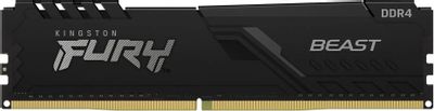 Память DDR4 8GB 3733MHz Kingston KF437C19BB/8 Fury Beast Black RTL Gaming PC4-29800 CL19 DIMM 288-pin 1.35В single rank с радиатором Ret | код 1909860 | Kingston Память DDR4 8GB 3733MHz Kingston KF437C19BB/8 Fury Beast Black RTL Gaming PC4-29800 CL19 DIMM 288-pin 1.35В single rank с радиатором Ret | код 1909860 | Kingston