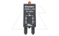 Модуль AMD-L1N, красный LED, 24_60VAC/DC, черный, для SRU, SKF14, SKC, SKB, STB, SRC*-E, SRB, GZT, GZM, GZS, GZMB, ES32 | код AMD-L1N/24_60V | Shenler
