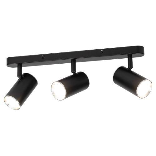 Светильник настенно-потолочный спот OL35-3 BK MR16 GU10 IP20 черный хром | код Б0056366 | ЭРА