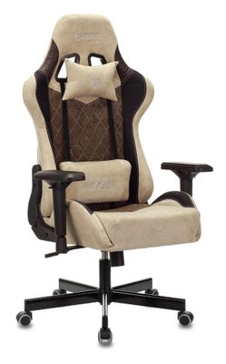 Кресло игровое Zombie VIKING 7 KNIGHT Fabric коричневый/бежевый ткань/эко.кожа с подголов. крестов. металл | код 1382455 | ZOMBIE Кресло игровое Zombie VIKING 7 KNIGHT Fabric коричневый/бежевый ткань/эко.кожа с подголов. крестов. металл | код 1382455 | ZOMBIE