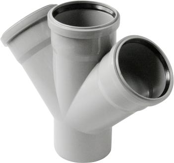Крестовина 110/110/110х45 градусов для внутренней канализации | код 27111110 | VALFEX
