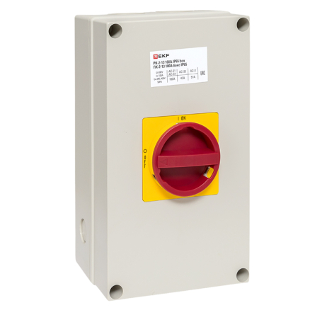 Переключатель кулачковый ПК-2-13 100А 3P ВКЛ-ВЫКЛ с блокировкой в боксе IP65 EKF PROxima | код pk-2k-13-100-a65 | EKF Переключатель кулачковый ПК-2-13 100А 3P ВКЛ-ВЫКЛ с блокировкой в боксе IP65 EKF PROxima | код pk-2k-13-100-a65 | EKF