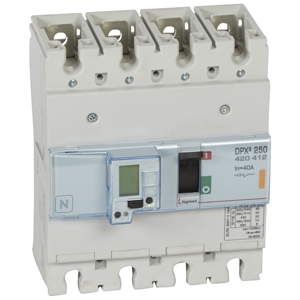 Автоматический выключатель DPX3 250 - эл. расцепитель - с изм. блоком - 25 кА - 400 В~ - 4П - 40 А | код. 420412 | Legrand 