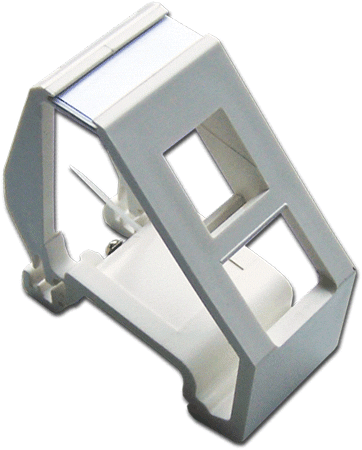 Рамка на DIN-рейку для установки модуля типа Keystone, белая | код LAN-DRF-1OK-WH | LANMASTER Рамка на DIN-рейку для установки модуля типа Keystone, белая | код LAN-DRF-1OK-WH | LANMASTER