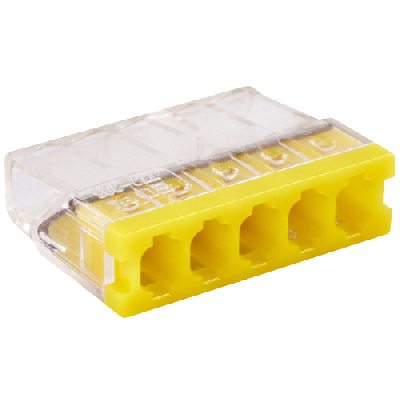 Клемма соединительная 5-контактная ED 772-205-b6 (6шт) с контактной пастой Elеctrodeel. Диапазон сечений 0,5-2,5 мм2. Номинальный ток/напряжение: 24А/450В. Упаковка: блистер. | код ED 772-205-b6 с пастой | Electrodeel Клемма соединительная 5-контактная ED 772-205-b6 (6шт) с контактной пастой Elеctrodeel. Диапазон сечений 0,5-2,5 мм2. Номинальный ток/напряжение: 24А/450В. Упаковка: блистер. | код ED 772-205-b6 с пастой | Electrodeel