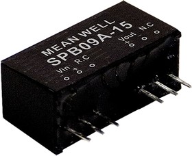 Источник питания DC-DC, 9Вт, вход 36…75В, выход 15В/600мА, дист. включение/выключение, изоляция 1500В DC, SIP8 24x9.6x11.2мм, -40...+90С | код SPB09C-15 | MeanWell Источник питания DC-DC, 9Вт, вход 36…75В, выход 15В/600мА, дист. включение/выключение, изоляция 1500В DC, SIP8 24x9.6x11.2мм, -40...+90С | код SPB09C-15 | MeanWell