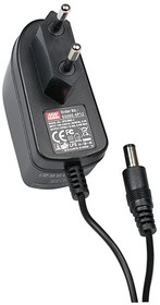 Адаптер AC-DC, 6Вт, вход 90...264B AC 47...63 Гц, 127...370B DC, выход 24B/0.25A, изоляция 3000B AC, 32x66x42.5мм, 0...+40С, евровилка, выходной разъем 11, диам. 5.5х2.1мм | код GS06E-6P1J | MeanWell Адаптер AC-DC, 6Вт, вход 90...264B AC 47...63 Гц, 127...370B DC, выход 24B/0.25A, изоляция 3000B AC, 32x66x42.5мм, 0...+40С, евровилка, выходной разъем 11, диам. 5.5х2.1мм | код GS06E-6P1J | MeanWell