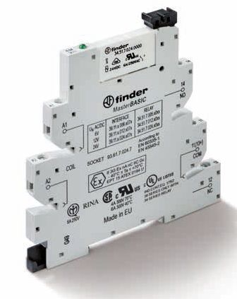 Интерфейсный модуль (сборка 34.51.7.060.0000 + 93.61.0.125.7), электромеханическое реле, серия MasterBASIC, 1CO 6A, контакты AgNi, питание 125В AC/DC, категория защиты IP20, винтовые клеммы, версия ATEX | код 391101250073 | FINDER Интерфейсный модуль (сборка 34.51.7.060.0000 + 93.61.0.125.7), электромеханическое реле, серия MasterBASIC, 1CO 6A, контакты AgNi, питание 125В AC/DC, категория защиты IP20, винтовые клеммы, версия ATEX | код 391101250073 | FINDER