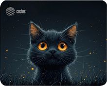 Коврик для мыши Cactus Black Cat 250x200x3мм (CS-MP-D09S) | код 2028649 | CACTUS